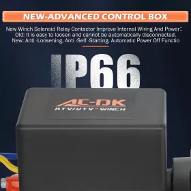 A-2500-OR AC-DK Electric Winch Synthetic Rope Towing Atv Utv #2