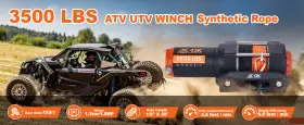 A-3500-OR AC-DK Electric Winch Synthetic Cable Towing Atv Utv #3