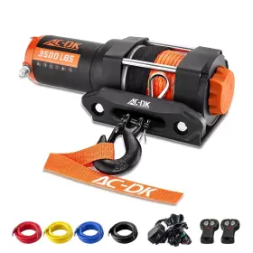 A-3500-OR AC-DK Electric Winch Synthetic Cable Towing Atv Utv