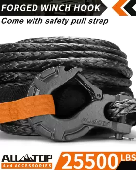 696544072780 ALL-TOP Synthetic Winch Rope Cable Kit #2