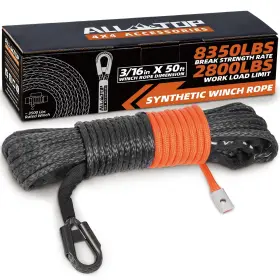 ATSWR050-15R ALL-TOP Synthetic Winch Rope Cable Line Wit