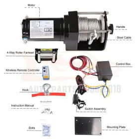 APC116575B01 APC Electric Recovery Winch Towing Trailer Steel #3