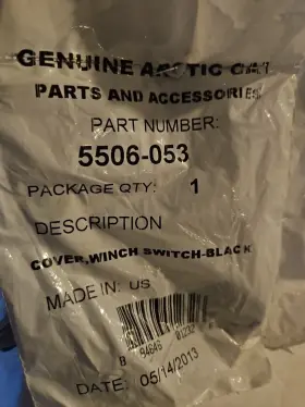 5506-053 ARCTIC CAT Cover Winch Switch Nos Arctic-cat #3