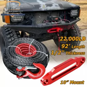 934660117955 ASTRADEPOT Winch Rope Synthetic Fiber Recovery #2