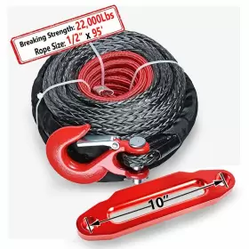 934660117955 ASTRADEPOT Winch Rope Synthetic Fiber Recovery