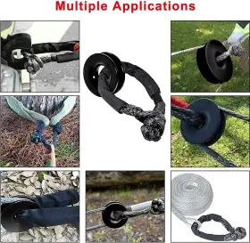 934668118404 ASTRADEPOT Synthetic Winch Rope Shackle Recovery #2
