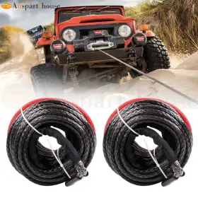12398891 AUSPARTSHOUSE Synthetic Winch Rope Line Recovery #3