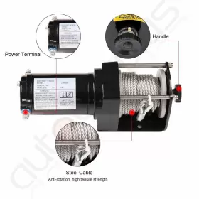 ADP11657502S AUTODAYPLUS Utv Atv Winch Electric Remote #3
