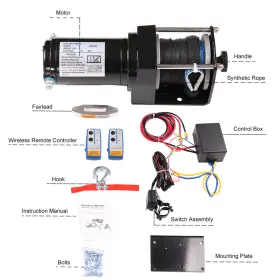 AUT116583P01 AUTODEALSPARTS Electric Winch Synthetic Cable #3