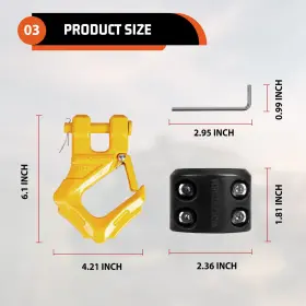 WSJYJG0001A AUTOPART Winch Hook Rubber Stopper Synthetic Rope