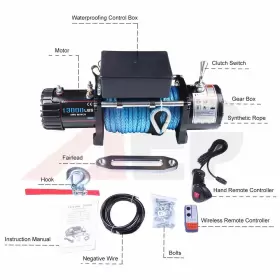 AP11657811Y AUTOPUPPY Electric Recovery Winch Towing Atv Rope #3