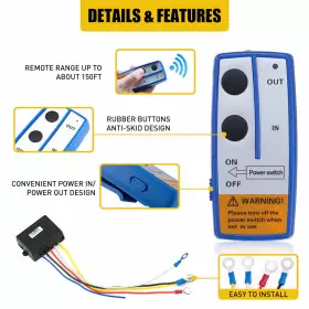 JPKZQ-2B AUXITO Wireless Winch Remote Control Receiver Switch #2