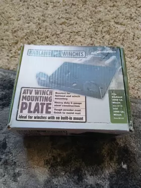 60522 BADLAND Atv Utility Winch Mounting Plate Winches