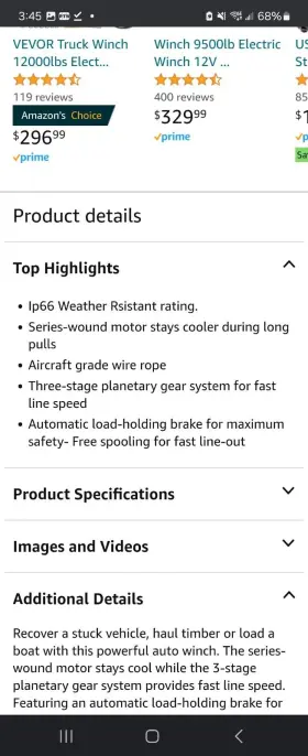 63770 BADLANDS M/C PRODUCTS Winch #2