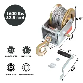 615268116143 BIG RED Torin Manual Winch #3
