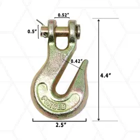 FH406-38-10 BOXER Pack Forged Clevis Slip Hook Breaking #2