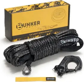 BK-WR-50FT-BLK-FRD BUNKER INDUST Synthetic Winch Rope Kit