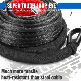 3-8-BLK001 CALLIERT Synthetic Winch Rope Cable Sleeve Kit #3