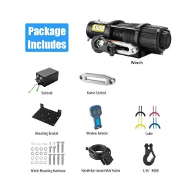 CALT5500N CALLIERT Atv Utv Winch Synthetic Rope Electric Wate #3