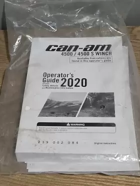 219002084 CAN-AM Winch Operators Manual Book 4X4 Defender