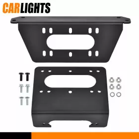 C-03WMB0003ABK CARLIGHTS Winch Mount Plate Kit Xp 1000 4X4