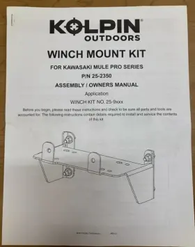 25-2350 CYCLE COUNTRY Winch Mount Pro Fxt Kit Mule #3