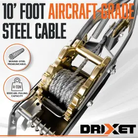 815518026356 DRIXET Come Along Winch Power Puller Cable #3