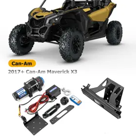 Dyso 80310033 Utv 4500lb 12v Electric Winch Mount Set For Can-am Maverick X3/x3 Max 17-up