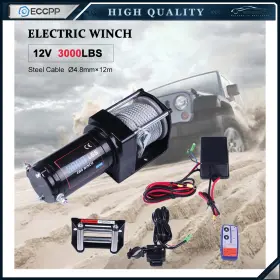 E11657202CP ECCPP Electric Winch Towing Trailer Steel Cable