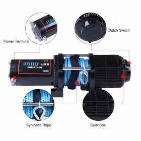 E116582CP05 ECCPP Electric Winch Towing Synthetic Rope Road #2