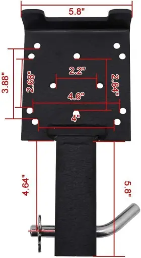 S127 ELITEWILL Receiver Trailer Hitch Winch Mount Plate Atv #2