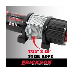 06428 ERICKSON Atv Utv Electric Winch Waterproof Roller Steel #2