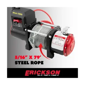 06432 ERICKSON Winch Waterproof Electric Steel Cable Wired #3