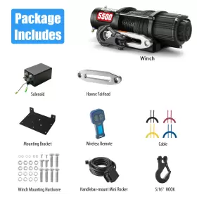 792671652564 HEDGFOX Synthetic Rope Electric Winch Atv Utv #2