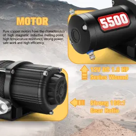 792671652946 HEDGFOX Synthetic Rope Electric Winch Atv Utv #2