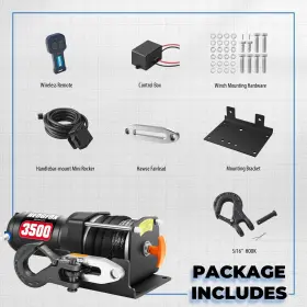 HGFX-3500N HEDGFOX Electric Winch Synthetic Rope Waterproof #3