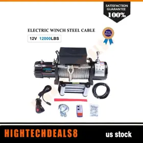 HD116565801 HIGHTECHDEALS Electric Winch Steel Cable Trailer