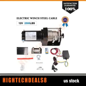 HD116575801 HIGHTECHDEALS Electric Winch Steel Cable Trailer