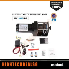 HD116583801 HIGHTECHDEALS Electric Winch Synthetic Cable Rope