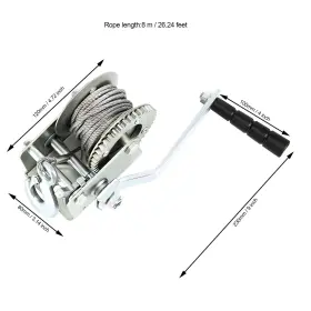 461526570395 JOIKIT Feet Winch Crank Steel Cable #2