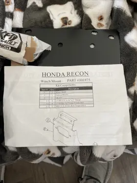101975 KFI PRODUCTS Winch Mount Honda Recon #2