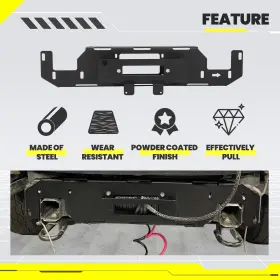 BL2492 KUAFU Winch Mount Hidden Mounting F150 Ford #3