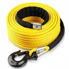 Marsui Do-marsui-3913 3/8 Inch X 100 Ft Synthetic Winch Rope Cable Kit With Hook For 4wd Truck Atv Utv