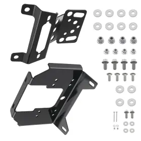 Maxpeedingrods Fdal9c Front Steel Winch Bracket For Polaris General 4 Deluxe 2017-2025 Black