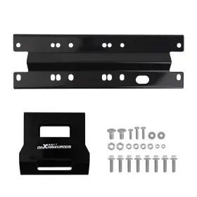 T0VPJR MAXPEEDINGRODS Winch Mount Plate Steel Polaris