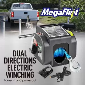 661708426754 MEGAFLINT Trailer Winch Reversible Electric Up #2
