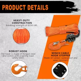 40951 METOWARE Synthetic Winch Rope Kit #2