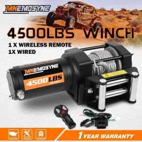 768913628666 MNEMOSYNE Electric Winch Steel Cable Trailer Atv