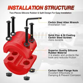 936R NILIGHT Winch Stopper Atv Utv Cable Hook Suv #3