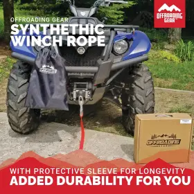627843764601 OFFROADING GEAR Synthetic Winch Rope Kit 4X4 #3